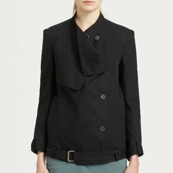 HELMUT LANG Surge Cotton Trench Jacket Black S